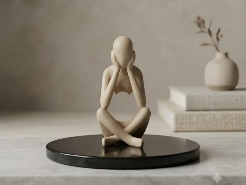 Sculpture minimaliste de recueillement