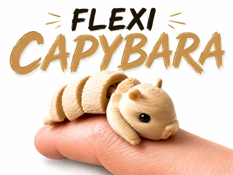 Flexi Capybara Miniature – Cute Articulated Capybara