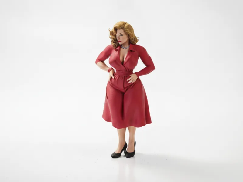 Lady Dress Figurine Female Figure 3D Printable