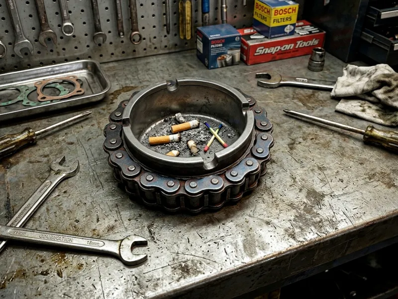 MOTORBIKE CHAIN ASHTRAY