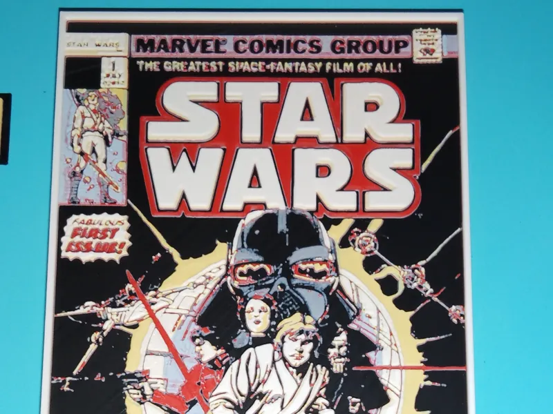 Capa do Quadrinho Star Wars Edição #1 em Relevo 7 Cores HueForge