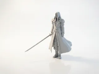 Sephiroth Figurine Gaming Collectible 3D Printable
