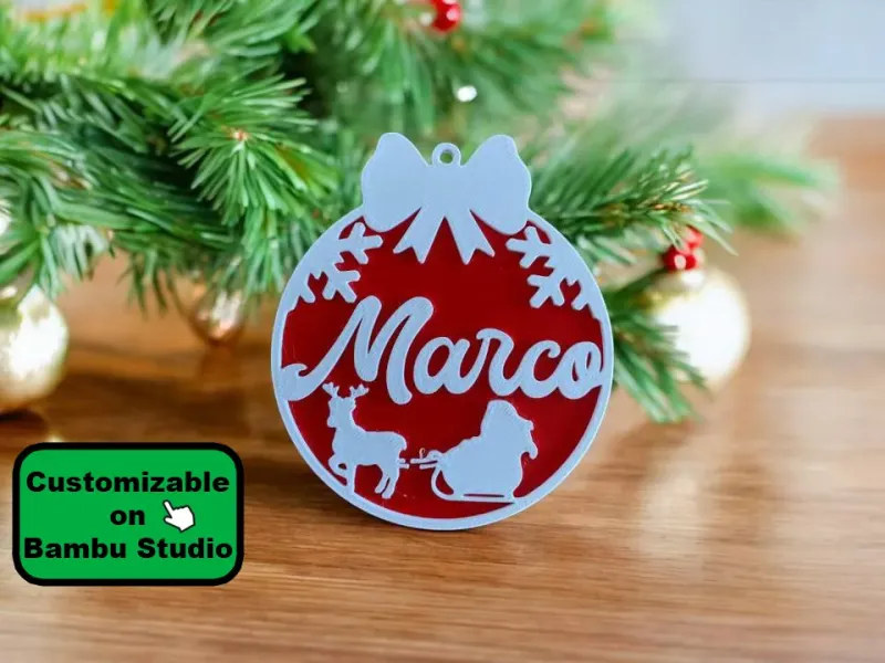 Personalized Santa Claus Christmas Bauble