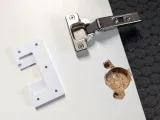 Reinforced replacement for a broken kitchen hinge-0