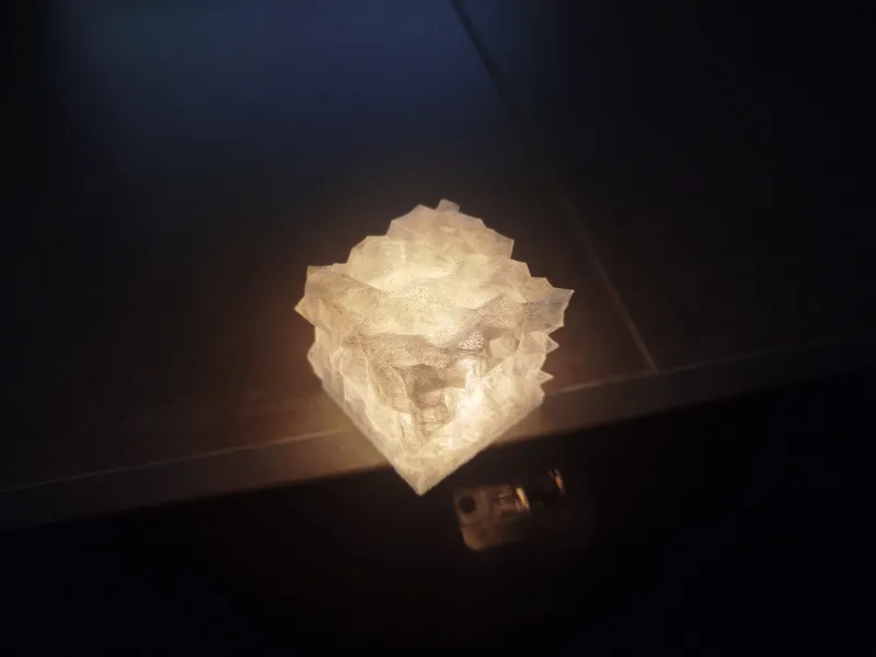 Pantalla de Lámpara de Cristal Cúbico con Ruido