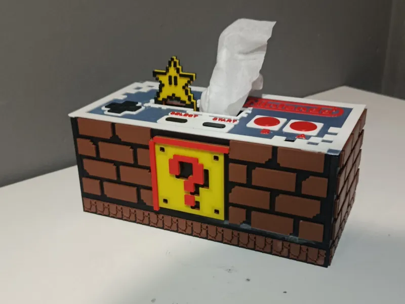 Mario bros retro tissue wet wipes box dispenser