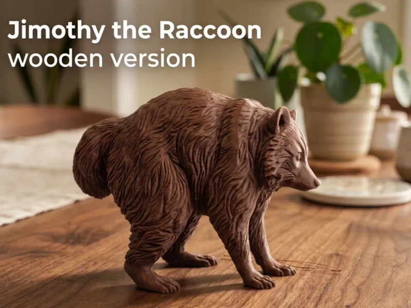 Jimothy the Raccoon – Wooden Version