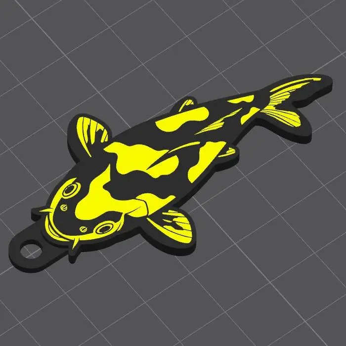 Ki Utsuri Koi Keychain / Keyring