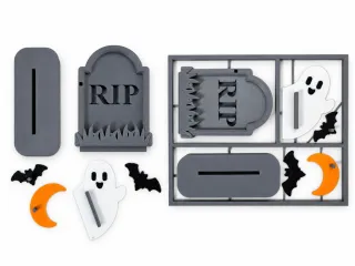 Ghost & Gravestone – Halloween Kit Card