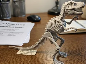 T-Rex skeleton tap dancing