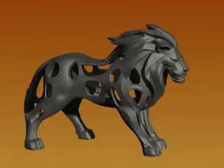 Lion - Voronoi - Art