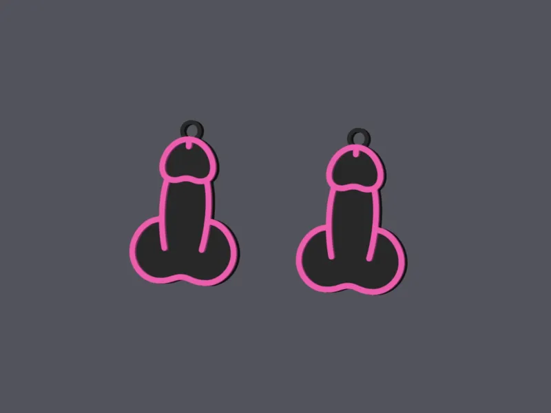Penis - Earring & Pendant v1 (2 versions)