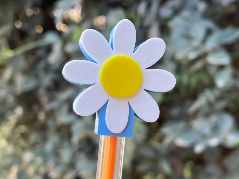 Tampa de Caneta Margarida para Caneta BIC – Encaixe Deslizante – Mudança de Cor por L