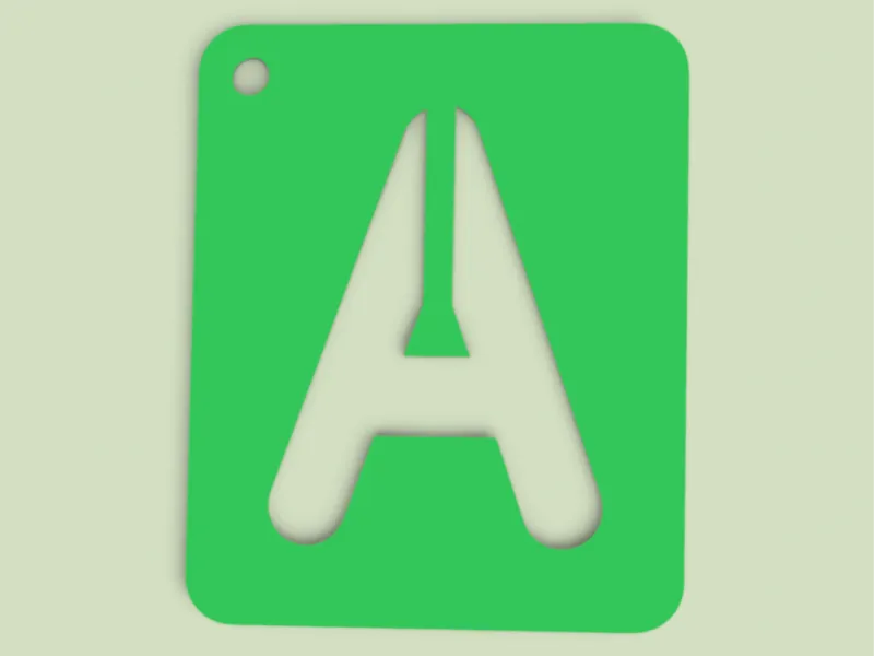 Letter stencils - 26 cards, 45 mm letters