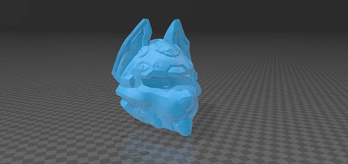 Wolf Sci Fi Cyberpunk Moto type Helmet