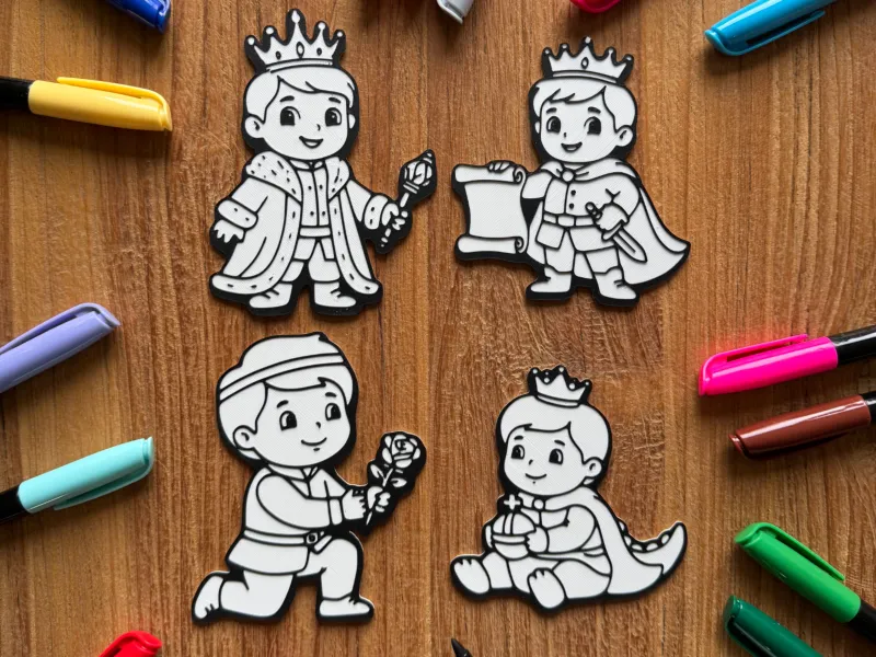 Kid's Coloring Plates - Princes