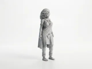 Fantasy Elf Warrior Figurine Female Figure 3D Printable