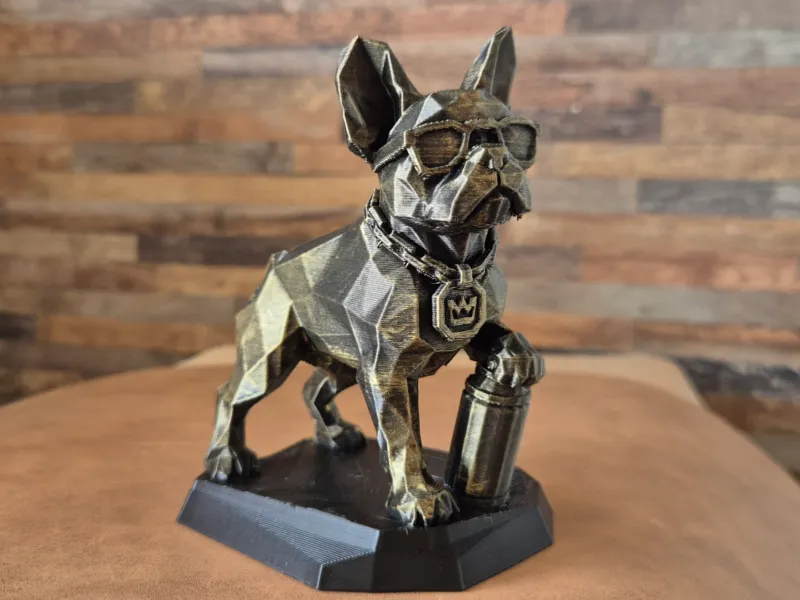 Sculpture deco street art bouledogue français