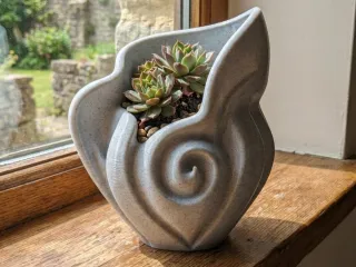 Spiral Flame Planter – Abstract Organic Succulent Pot