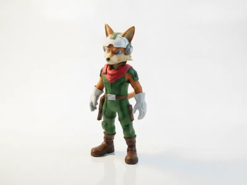 Fox McCloud Figurine Gaming 3D Printable
