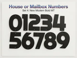 House or Mailbox Numbers - Set 4: New Modern BOLD MT