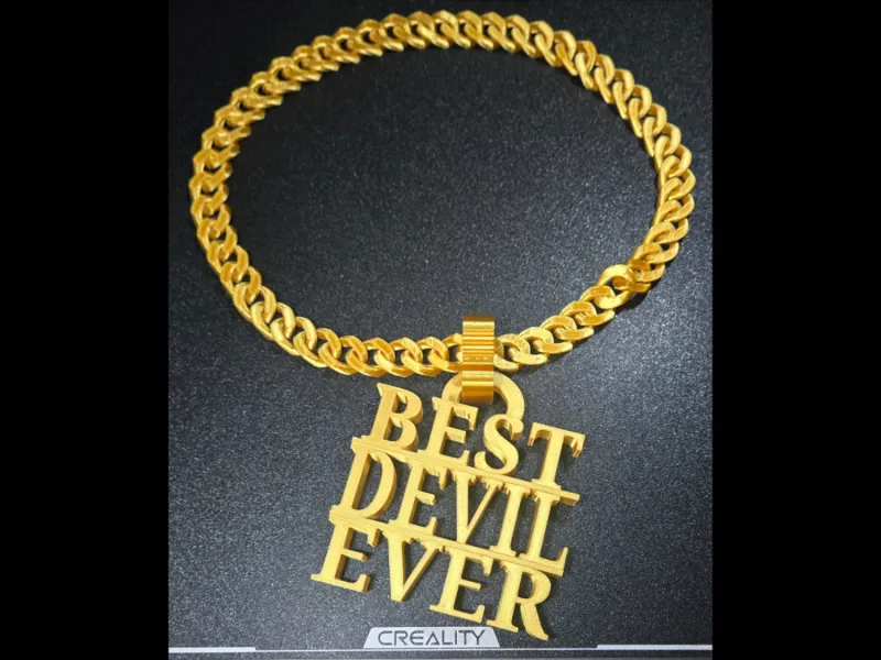 BEST DEVIL EVER Pendant Necklace Halloween Costume Jewelry