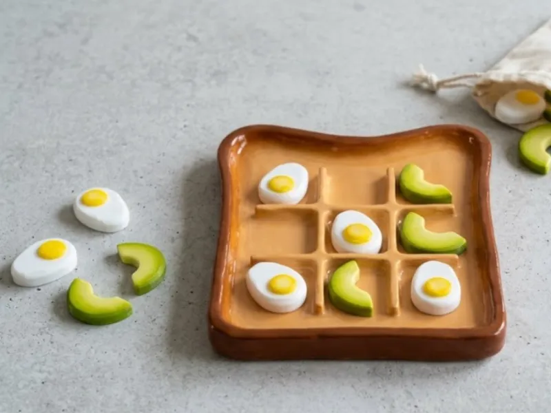 Duel de toasts à l'avocat : Morpion du petit-déjeuner