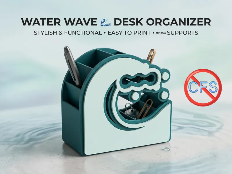 04 | Desk Organizer Series | Water Wave 🌊