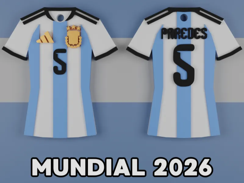 Llavero Camiseta Paredes Argentina Mundial 2026