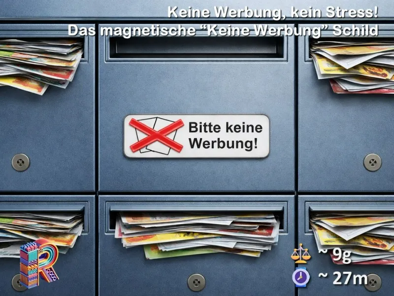 🧲 Magnetisches „Bitte keine Werbung Schild"