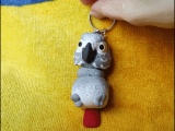 African Grey Keychain-0