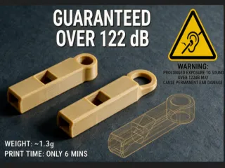 keychain  whistle guaranteed +122 dB V3 DANGER!!!