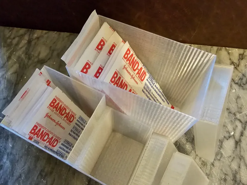 Adhesive Bandage Container - ease of use