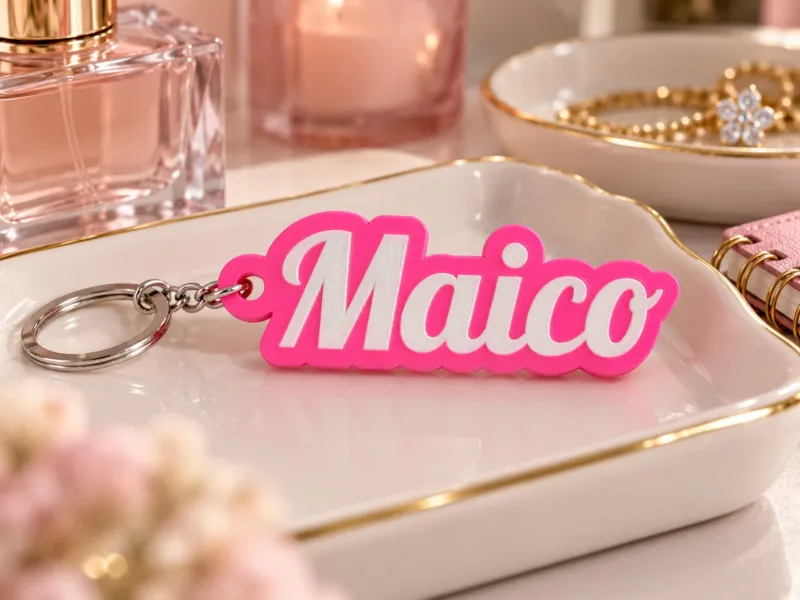 Personalisierter Schlüsselanhänger Name Maico Schlüsselanhänger