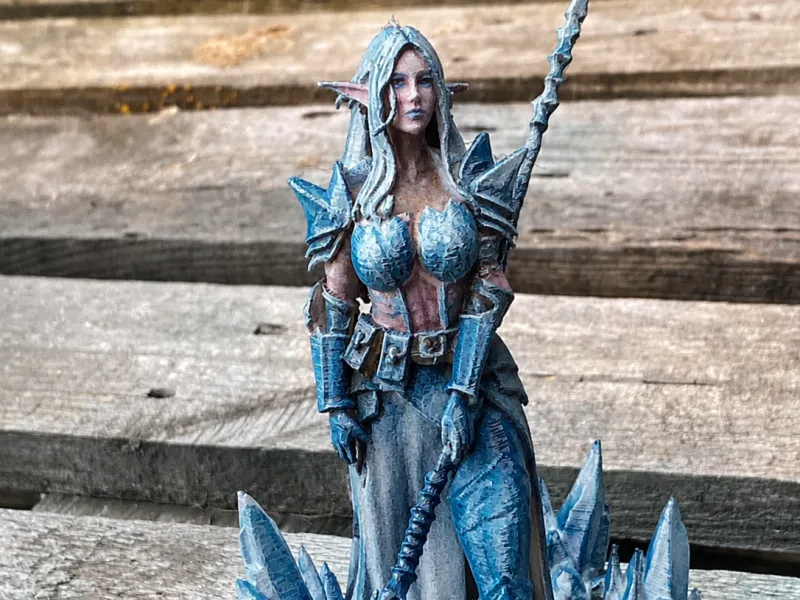 Guerrier Elfe des Glaces – Figurine Fantasy pour Jeux de Rôle sur Table DND