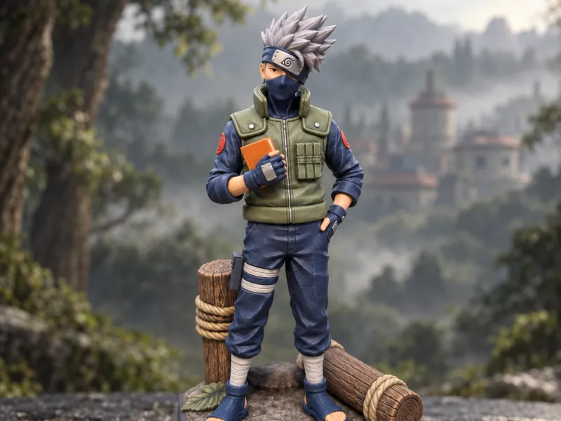 Kakashi Hatake – Naruto Statue with Diorama Base