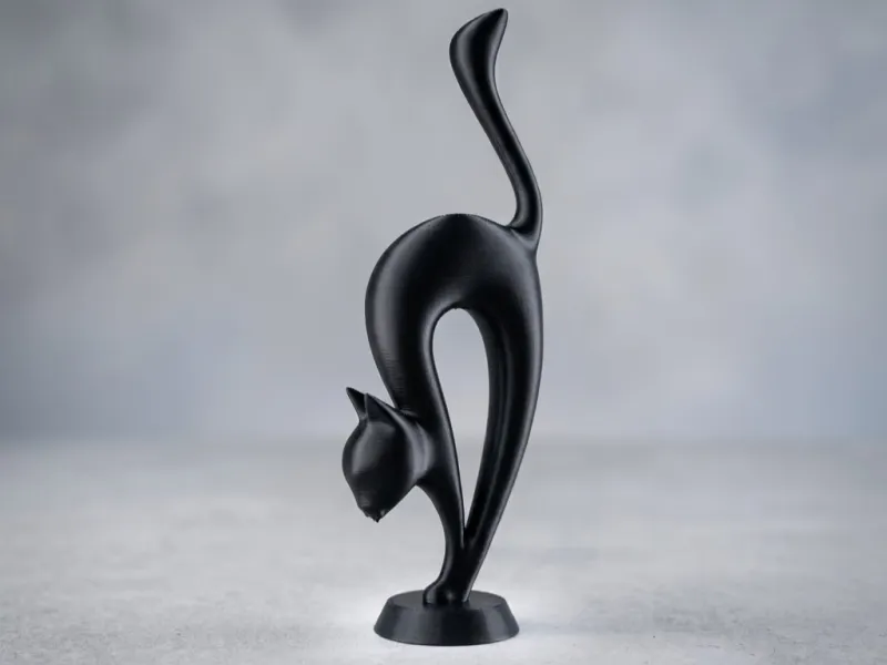 Gato Elegante Modelo Minimalista