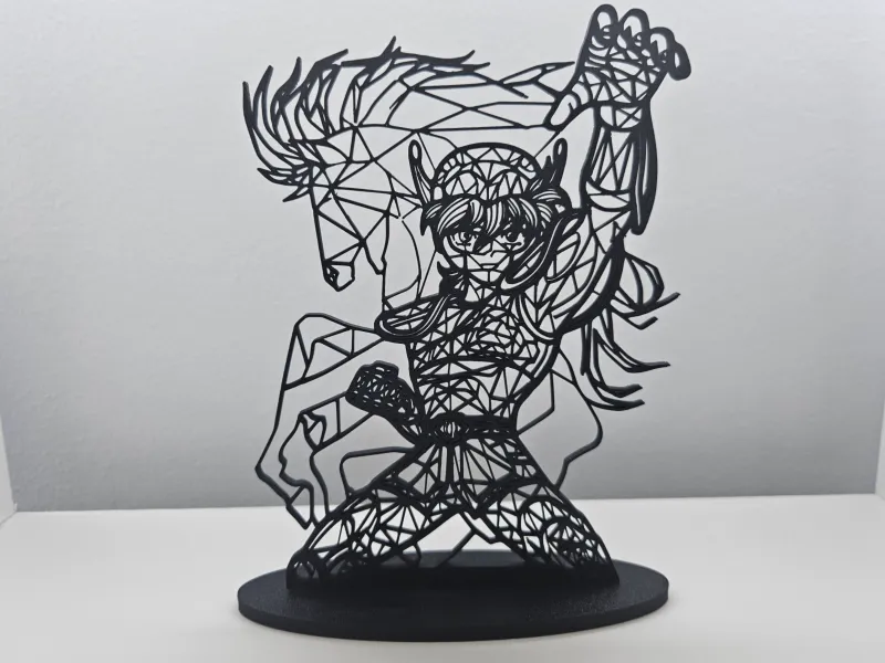 Saint Seiya Pegasus Low Poly Wireframe