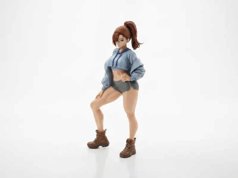 Athletic Girl Figurine Female Character 3D Printable