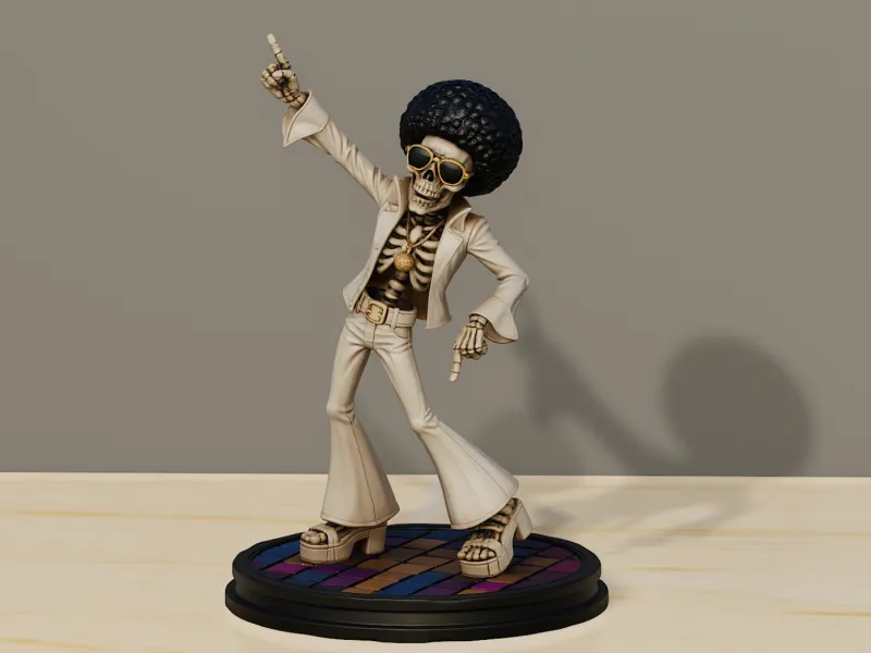 Disco Skeleton Dancer – Retro 70s Dancing Figure