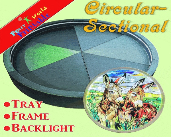 Bandeja Seccional Circular, Moldura, Retroiluminação