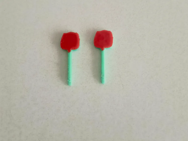 Pendientes Tulipán Rojo y Tulipán Negro 2