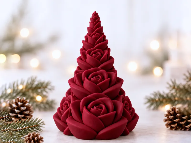 Rose Flower Christmas Tree