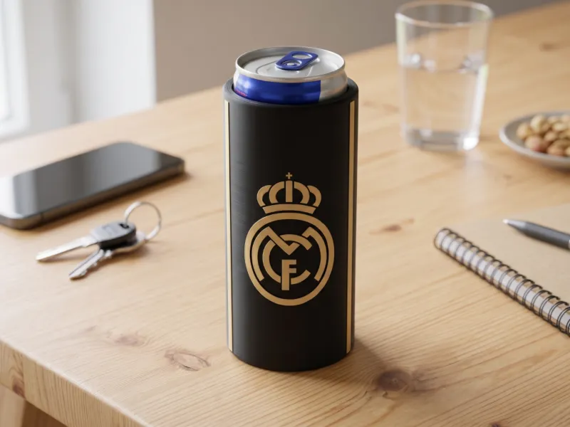 Real Madrid - Funda para lata de bebida fácil multicolor
