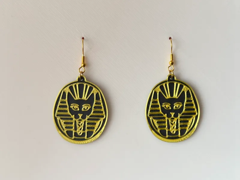 Egyptisch - Oorbellen Bastet kat farao