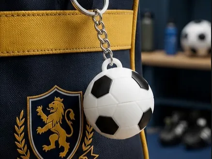 Soccer Ball Secret Container Keychain