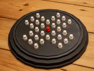 Peg Solitaire (also known as Marble Solitaire)