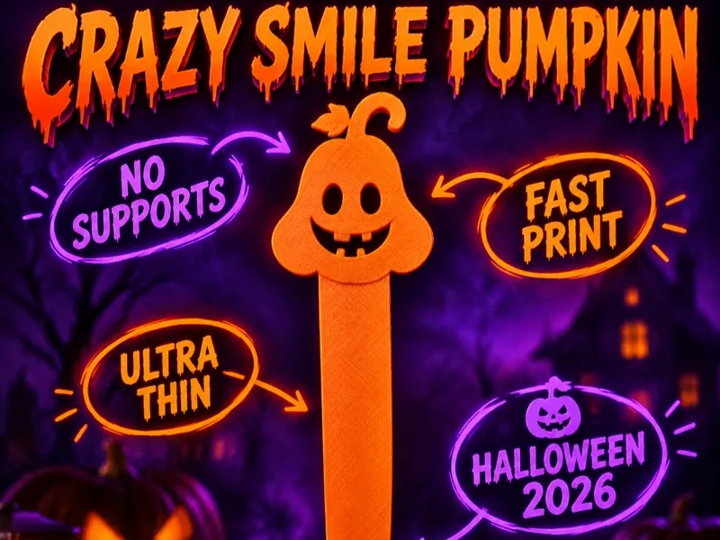 Marcador de Página de Abóbora com Sorriso Fantasmagórico - Edição de Halloween