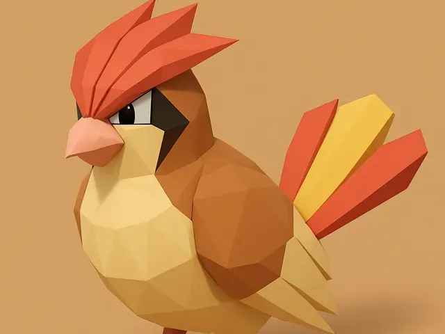 #017 Pidgeotto – Low Poly Pokémon