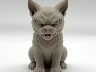 Grumpy Guardian Cat